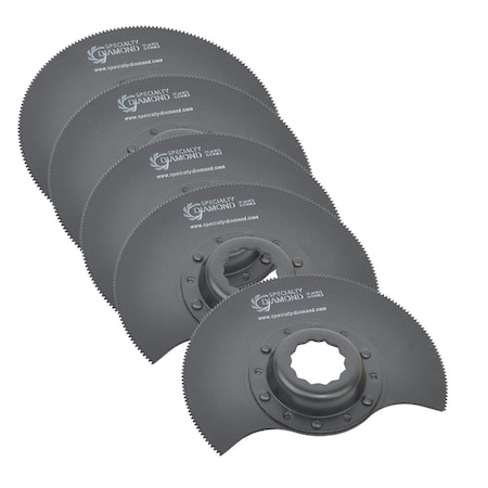 Versa Tool 80mm HSS Semi-Circular Multi-Tool Saw Blades, 9mm Offset Mount, PK 5 FB5J